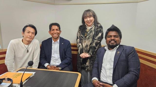 SLBCJ President & Vice President for Chiba Prefecture Attended Tokyo FM Radio Station.