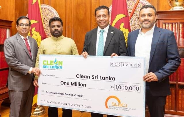 Donation to "Clean Sri Lanka" Project.