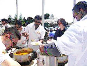SLBCJ members participated in donation of Curry rice for Tsunami affected people in Yamamoto-cho.